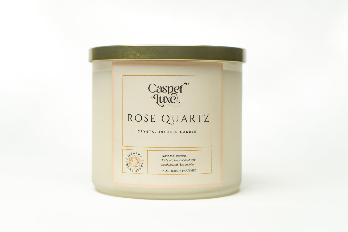 Rose Quartz Crystal Candle